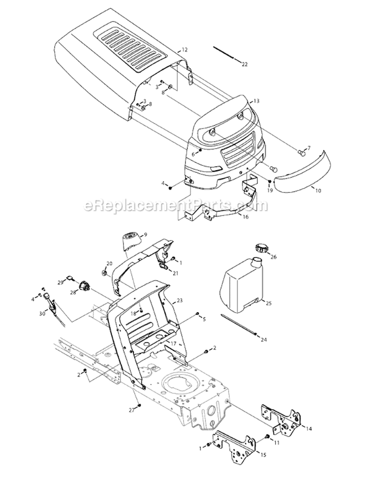Page D Diagram and Parts List for 13AL771H029 2008 Yard Machines Lawn Tractor